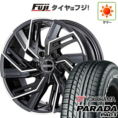 【新品】ハイエース200系 夏タイヤ ホイール4本セット 225/50R18 107/105H ヨコハマ PARADA PA03 ホワイトレター エセックス EW-18 18インチ(送料無料)|フジコーポレーション