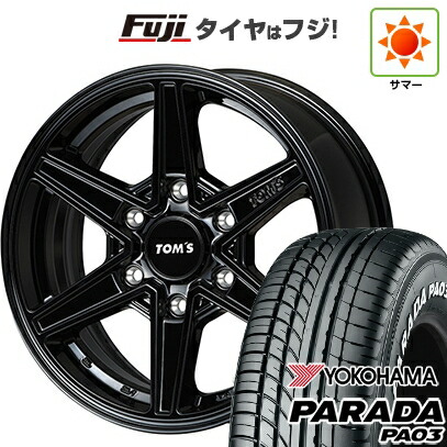 【新品】ハイエース200系 夏タイヤ ホイール4本セット 215/65R16 109/107S ヨコハマ PARADA PA03 ホワイトレター TOMS トムス(トヨタ車専用) TWC01 6.5J 16インチ(送料無料) 110,350円