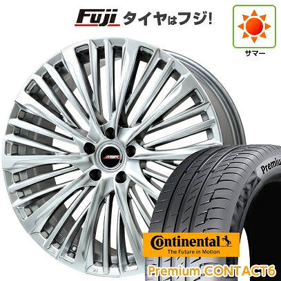【新品国産車用5穴114.3】 夏タイヤ ホイール4本セット 245/40R21 コンチネンタル コンチ プレミアムコンタクト6(限定) プレミックス MER-X ハイパーシルバー 8.5J 21インチ(送料無料)|フジコーポレーション