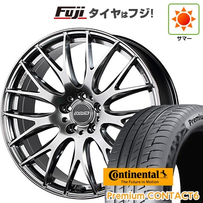 【新品国産車用5穴114.3】 夏タイヤ ホイール4本セット 245/40R21 コンチネンタル コンチ プレミアムコンタクト6(限定) RAYS レイズ ホムラ 2X9Plus 9J 21インチ(送料無料)