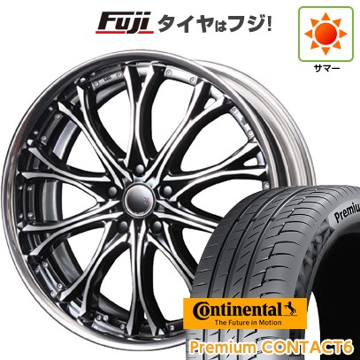 【新品国産車用5穴114.3】 夏タイヤ ホイール4本セット 245/40R21 コンチネンタル コンチ プレミアムコンタクト6(限定) エムズスピード JJクロモ ステップリム 9J 21インチ(送料無料)