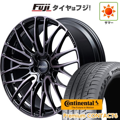 【新品国産車用5穴114.3】 夏タイヤ ホイール4本セット 245/40R21 コンチネンタル コンチ プレミアムコンタクト6(限定) RAYS レイズ ホムラ 2X10BD BLACK CLEAR EDITION 9J 21インチ(送料無料)