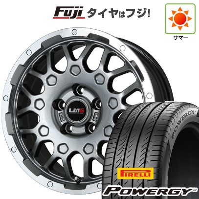 【新品国産車用5穴114.3】 夏タイヤ ホイール4本セット 225/65R17 ピレリ パワジー レアマイスター LMG MS-9W ガンメタリムポリッシュ 6.5J 17インチ(送料無料)
