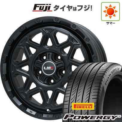 【新品国産車用5穴114.3】 夏タイヤ ホイール4本セット 225/65R17 ピレリ パワジー レアマイスター LMG モンタグナ(マットブラック) 7.5J 17インチ(送料無料)｜フジコーポレーション 72,215円