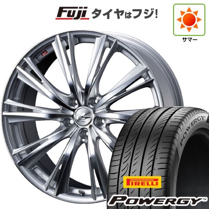 【新品国産車用5穴114.3】 夏タイヤ ホイール4本セット 235/55R18 ピレリ パワジー WEDS ウェッズ レオニス WX 7J 18インチ(送料無料)|フジコーポレーション