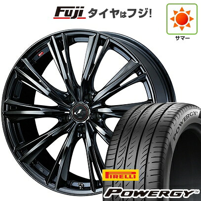 【新品国産車用5穴114.3】 夏タイヤ ホイール4本セット 235/55R18 ピレリ パワジー WEDS ウェッズ レオニス WX 7J 18インチ(送料無料)