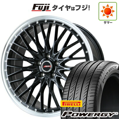 【新品国産車用5穴114.3】 夏タイヤ ホイール4本セット 245/35R20 ピレリ パワジー プレミックス MER PROMESH グロスブラック/リムポリッシュ 9J 20インチ(送料無料) 106,425円