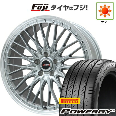 【新品国産車用5穴114.3】 夏タイヤ ホイール4本セット 245/35R20 ピレリ パワジー プレミックス MER PROMESH ダークシルバー/リムポリッシュ 9J 20インチ(送料無料)