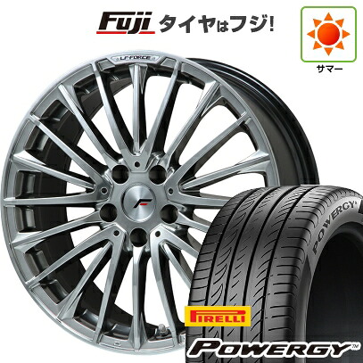 【新品国産車用5穴114.3】 夏タイヤ ホイール4本セット 235/50R18 ピレリ パワジー レアマイスター LF-FORCE クロームハイパーシルバー平座ナット 7.5J 18インチ(送料無料)