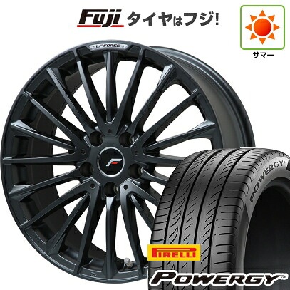 【新品国産車用5穴114.3】 夏タイヤ ホイール4本セット 235/50R18 ピレリ パワジー レアマイスター LF-FORCE マットブラック(平座ナット) 7.5J 18インチ(送料無料)｜フジコーポレーション