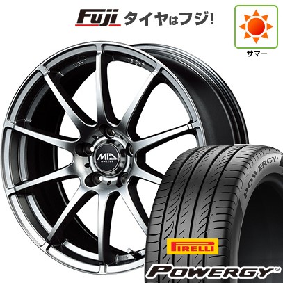 【新品国産車用5穴114.3】 夏タイヤ ホイール4本セット 205/60R16 ピレリ パワジー MID WHEELS スタッグ メタリックグレー 6.5J 16インチ(送料無料) 53,100円