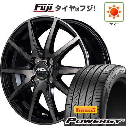 【新品国産車用4穴100】 夏タイヤ ホイール4本セット 175/65R15 ピレリ パワジー MID WHEELS DR-02 5.5J 15インチ(送料無料)