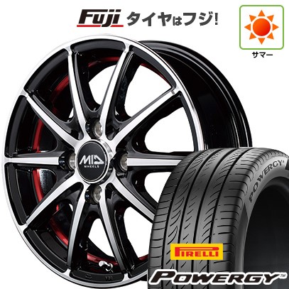 【新品国産車用4穴100】 夏タイヤ ホイール4本セット 185/60R15 ピレリ パワジー MID WHEELS SX-2 5.5J 15インチ(送料無料)|フジコーポレーション