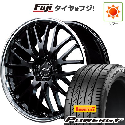 【新品国産車用5穴114.3】 夏タイヤ ホイール4本セット 225/55R18 ピレリ パワジー MID WHEELS エグゼ10 8J 18インチ(送料無料)