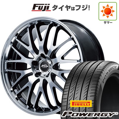 【新品国産車用5穴114.3】 夏タイヤ ホイール4本セット 215/50R17 ピレリ パワジー MID WHEELS エグゼ10 Vセレクション 7J 17インチ(送料無料)