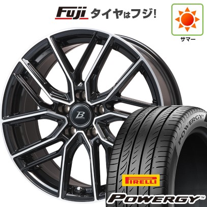 【新品国産車用5穴114.3】 夏タイヤ ホイール4本セット 215/55R17 ピレリ パワジー ブランドルライン ヴァレーゼ ブラックポリッシュ 7J 17インチ(送料無料)|フジコーポレーション