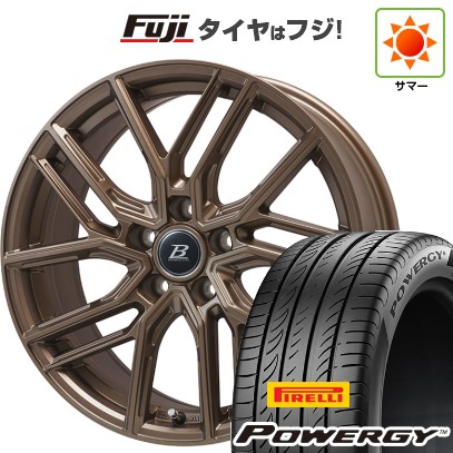 【新品国産車用5穴114.3】 夏タイヤ ホイール4本セット 215/55R17 ピレリ パワジー ブランドルライン ヴァレーゼ マットブロンズ 7J 17インチ(送料無料)|フジコーポレーション