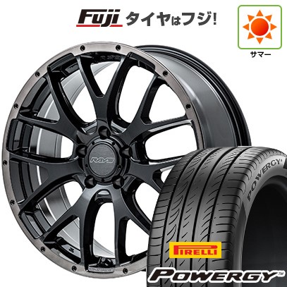 【新品国産車用5穴114.3】 夏タイヤ ホイール4本セット 235/60R18 ピレリ パワジー RAYS レイズ ホムラ 2X7FA BLACK CLEAR EDITION 7.5J 18インチ(送料無料)