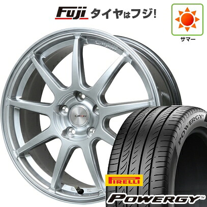 【新品国産車用5穴100】 夏タイヤ ホイール4本セット 225/40R18 ピレリ パワジー レアマイスター LMスポーツ LM-QR ハイパーシルバー 8J 18インチ(送料無料)