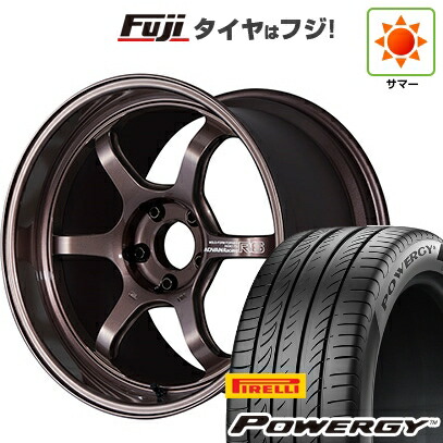 【新品国産車用5穴114.3】 夏タイヤ ホイール4本セット 225/50R18 ピレリ パワジー ヨコハマ アドバンレーシング R6 8J 18インチ(送料無料)