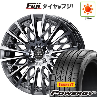 【新品国産車用4穴100】 夏タイヤ ホイール4本セット 195/55R16 ピレリ パワジー WEDS ウェッズ クレンツェ シュリット 855EVO 6.5J 16インチ(送料無料)|フジコーポレーション