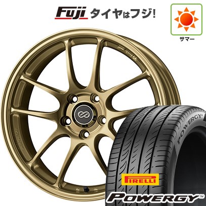 【新品国産車用5穴114.3】 夏タイヤ ホイール4本セット 225/45R18 ピレリ パワジー ENKEI エンケイ PerformanceLine PF01 8J 18インチ(送料無料)｜フジコーポレーション 112,400円