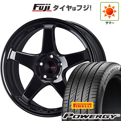 【新品国産車用5穴114.3】 夏タイヤ ホイール4本セット 215/55R17 ピレリ パワジー ENKEI エンケイ PerformanceLine PF05 フジオリジナルカラー 7J 17インチ(送料無料)