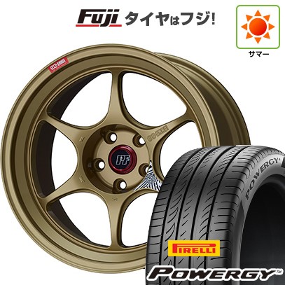 【新品国産車用5穴114.3】 夏タイヤ ホイール4本セット 225/40R19 ピレリ パワジー ENKEI エンケイ PerformanceLine PF06 ゴールド 8.5J 19インチ(送料無料)|フジコーポレーション