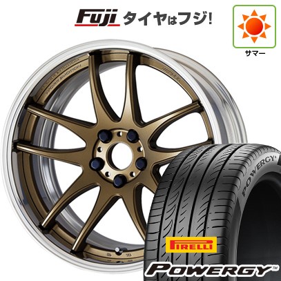 【新品国産車用5穴100】 夏タイヤ ホイール4本セット 225/40R18 ピレリ パワジー WORK ワーク エモーション CR 2P 8J 18インチ(送料無料)|フジコーポレーション