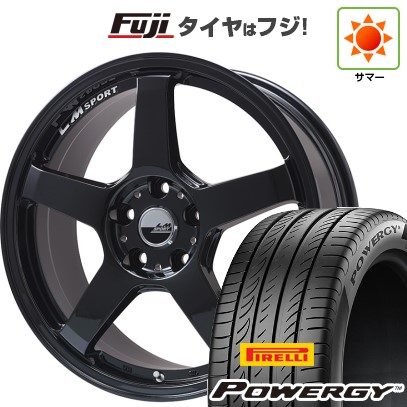 【新品国産車用5穴114.3】 夏タイヤ ホイール4本セット 215/65R16 ピレリ パワジー レアマイスター LMスポーツ LM-05R(グロスブラック) 6.5J 16インチ(送料無料)