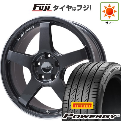 【新品国産車用5穴114.3】 夏タイヤ ホイール4本セット 215/65R16 ピレリ パワジー レアマイスター LMスポーツ LM-05R(ガンメタ/リムポリッシュ) 6.5J 16インチ(送料無料)