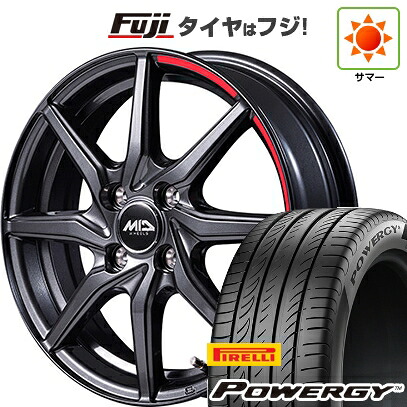 【新品 軽自動車】N-BOX タント スペーシア 夏タイヤ ホイール4本セット 165/55R15 ピレリ パワジー MID WHEELS RX810 アクティブブラック 4.5J 15インチ(送料無料)｜フジコーポレーション