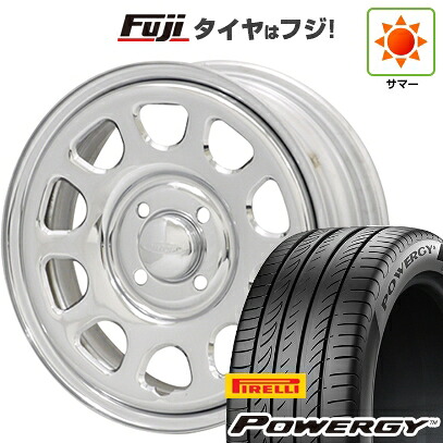【新品 軽自動車】N-BOX タント スペーシア 夏タイヤ ホイール4本セット 165/55R15 ピレリ パワジー モリタ デイトナズ G2 クローム 5J 15インチ(送料無料)|フジコーポレーション