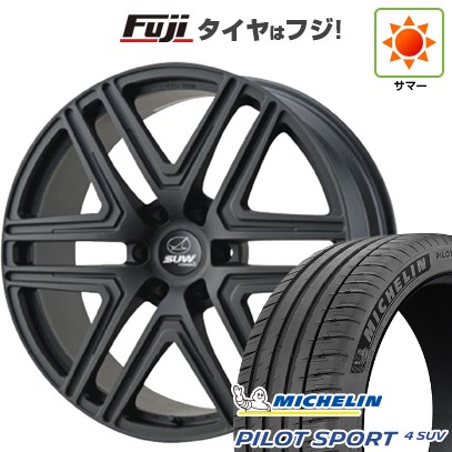 【新品国産車用6穴139.7】 夏タイヤ ホイール4本セット 285/45R22 ミシュラン パイロット スポーツ4 SUV クライメイト SUW ルクソール6 9.5J 22インチ(送料無料)