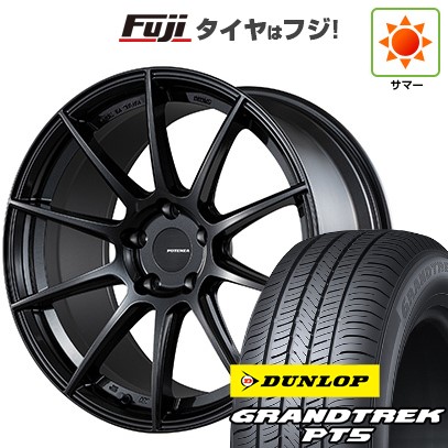 【新品国産車用5穴114.3】 夏タイヤ ホイール4本セット 225/55R19 ダンロップ グラントレック PT5 ブリヂストン ポテンザ SW010 8J 19インチ(送料無料)|フジコーポレーション