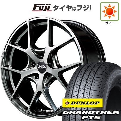 【新品国産車用5穴114.3】 夏タイヤ ホイール4本セット 225/55R19 ダンロップ グラントレック PT5 MID WHEELS MID EXCLUSIVE 025F 8J 19インチ(送料無料)