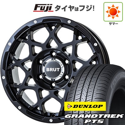 【新品】プラド/ハイラックス 夏タイヤ ホイール4本セット 265/70R17 ダンロップ グラントレック PT5 トライスター BRUT BR-55 7.5J 17インチ(送料無料)