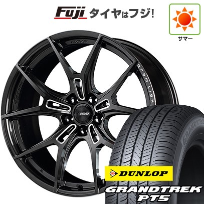 【新品国産車用5穴114.3】 夏タイヤ ホイール4本セット 225/55R19 ダンロップ グラントレック PT5 RAYS レイズ グラムライツ 57FXZ 8J 19インチ(送料無料)