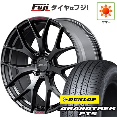 【新品国産車用5穴114.3】 夏タイヤ ホイール4本セット 225/55R19 ダンロップ グラントレック PT5 RAYS レイズ ホムラ 2X7FT SPORT EDITION 8J 19インチ(送料無料)