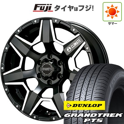 【新品】プラド/ハイラックス 夏タイヤ ホイール4本セット 265/70R17 ダンロップ グラントレック PT5 クライメイト スワット(マットブラックマシニング) 8J 17インチ(送料無料)