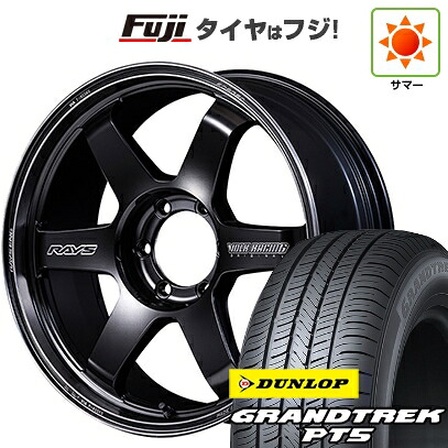 【新品】ランクル250 夏タイヤ ホイール4本セット 265/60R20 ダンロップ グラントレック PT5 RAYS レイズ ボルクレーシング TE37ULTRA ラージPCD Black Shadow 8.5J 20インチ(送料無料)｜フジコーポレーション