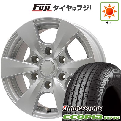 【新品】ハイエース200系 夏タイヤ ホイール4本セット 195/80R15 107/105N ブリヂストン エコピア R710 エルベ ビズスポ シルバー 6J 15インチ(送料無料)｜フジコーポレーション