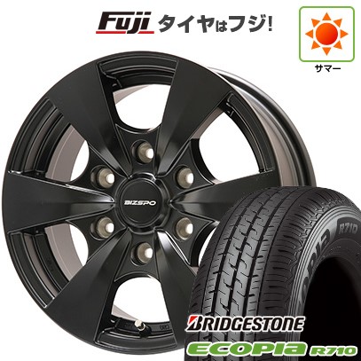 【新品】ハイエース200系 夏タイヤ ホイール4本セット 195/80R15 107/105N ブリヂストン エコピア R710 エルベ ビズスポ セミグロスブラック 6J 15インチ(送料無料)｜フジコーポレーション