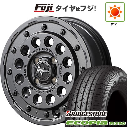 【新品】プロボックス/サクシード(160系) 夏タイヤ ホイール4本セット 155/80R14 88/86N ブリヂストン エコピア R710 MID WHEELS NITRO POWER H12 ショットガン 5.5J 14インチ(送料無料)