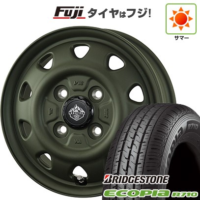 【新品】プロボックス/サクシード(160系) 夏タイヤ ホイール4本セット 155/80R14 88/86N ブリヂストン エコピア R710 トピー ランドフット SWZ 数量限定 5J 14インチ(送料無料)｜フジコーポレーション