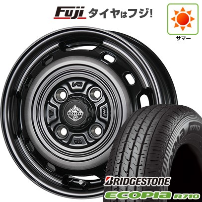 【新品】プロボックス/サクシード(160系) 夏タイヤ ホイール4本セット 155/80R14 88/86N ブリヂストン エコピア R710 トピー ランドフット XFG 数量限定 5J 14インチ(送料無料)｜フジコーポレーション