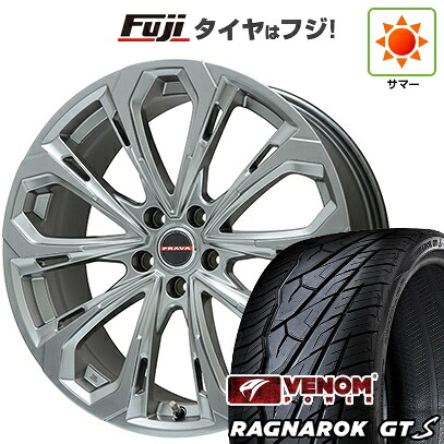 【新品国産車用5穴114.3】 夏タイヤ ホイール4本セット 245/35R20 ヴェノムパワー ラグナロクGTS BSW(限定) ビッグウエイ レイシーン プラバ5X(クロームハイパーシルバー) 8.5J 20インチ(送料無料)