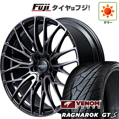 【新品国産車用5穴114.3】 夏タイヤ ホイール4本セット 245/35R20 ヴェノムパワー ラグナロクGTS BSW(限定) RAYS レイズ ホムラ 2X10BD BLACK CLEAR EDITION 9J 20インチ(送料無料)