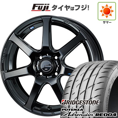 【新品 軽自動車】N-BOX タント スペーシア 夏タイヤ ホイール4本セット 165/55R15 ブリヂストン ポテンザ アドレナリン RE004 WEDS ウェッズ レオニス NAVIA 07 4.5J 15インチ(送料無料)