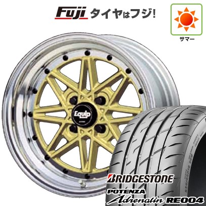 【新品 軽自動車】N-BOX タント スペーシア 夏タイヤ ホイール4本セット 165/55R15 ブリヂストン ポテンザ アドレナリン RE004 WORK ワーク エクイップ 03 5J 15インチ(送料無料)